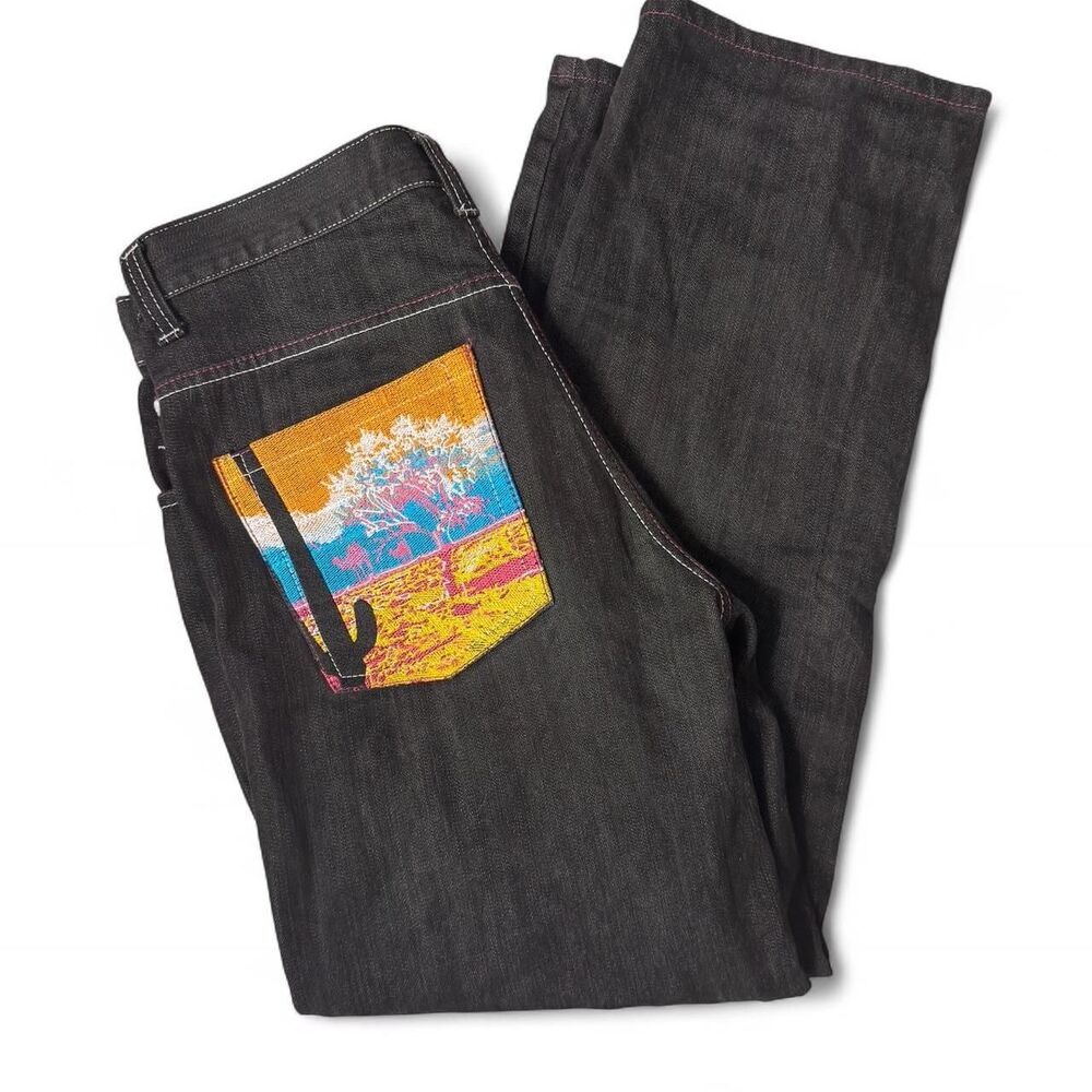 Unbranded Men's Black and Grey Jeans